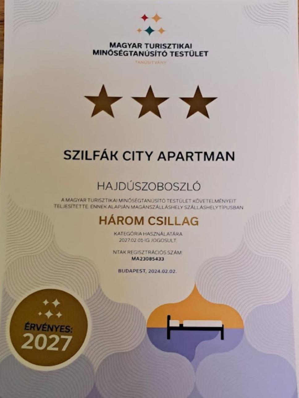 Szilfak City Apartman Hajdúszoboszló Exteriér fotografie